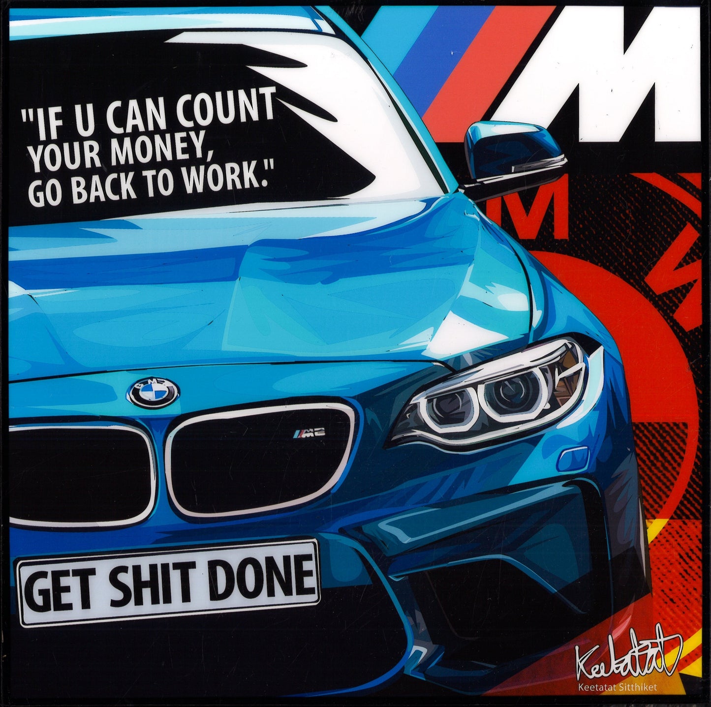 BMW VER 2 PopArt 掛畫