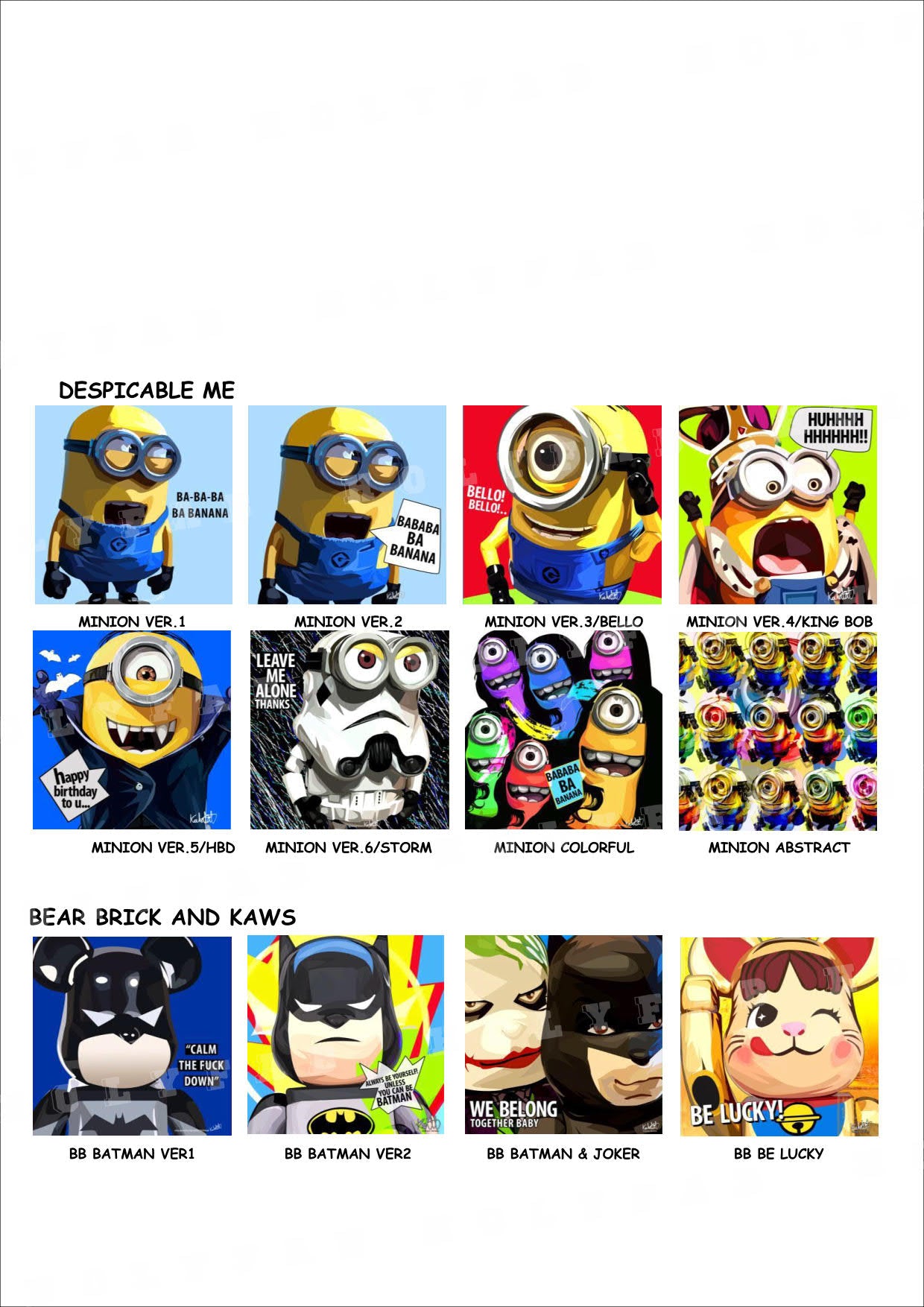 卡通-動物-藝術-POPART 掛畫 CATALOG