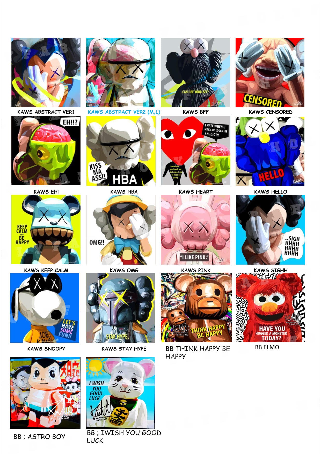卡通-動物-藝術-POPART 掛畫 CATALOG