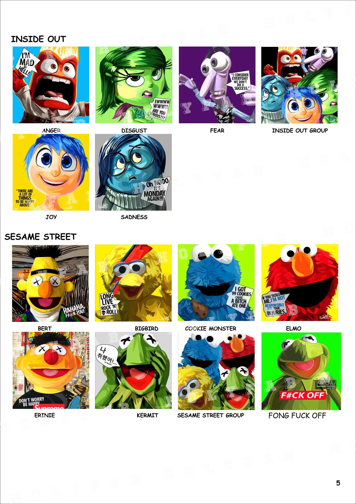 卡通-動物-藝術-POPART 掛畫 CATALOG