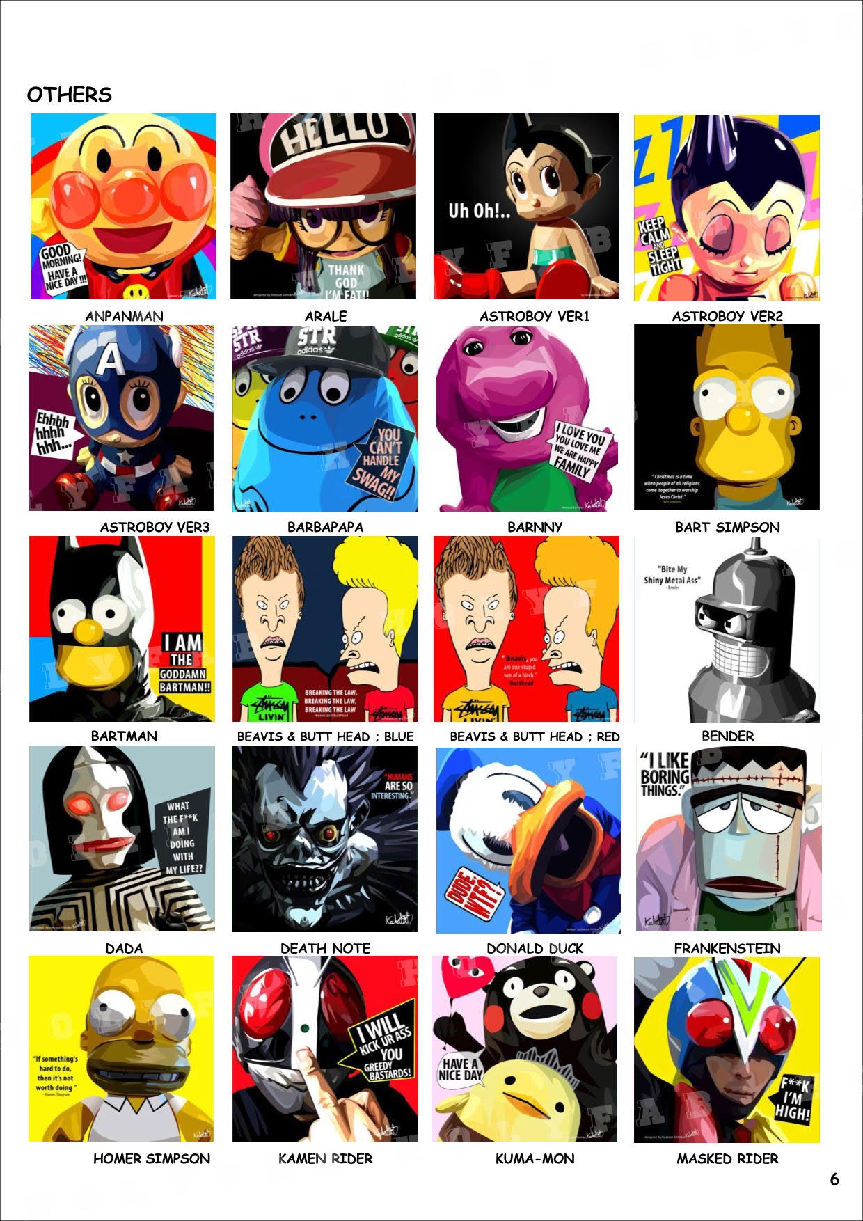 卡通-動物-藝術-POPART 掛畫 CATALOG