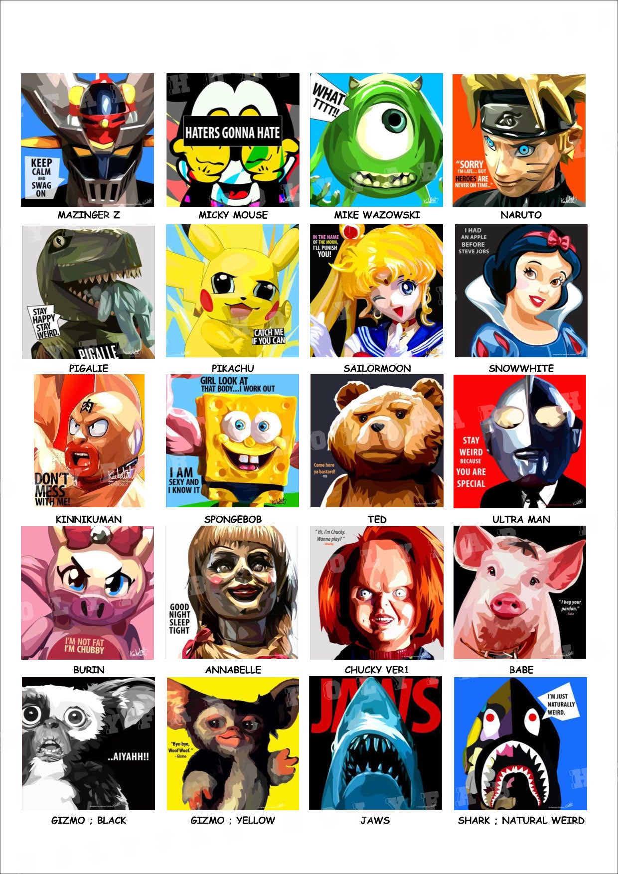 卡通-動物-藝術-POPART 掛畫 CATALOG