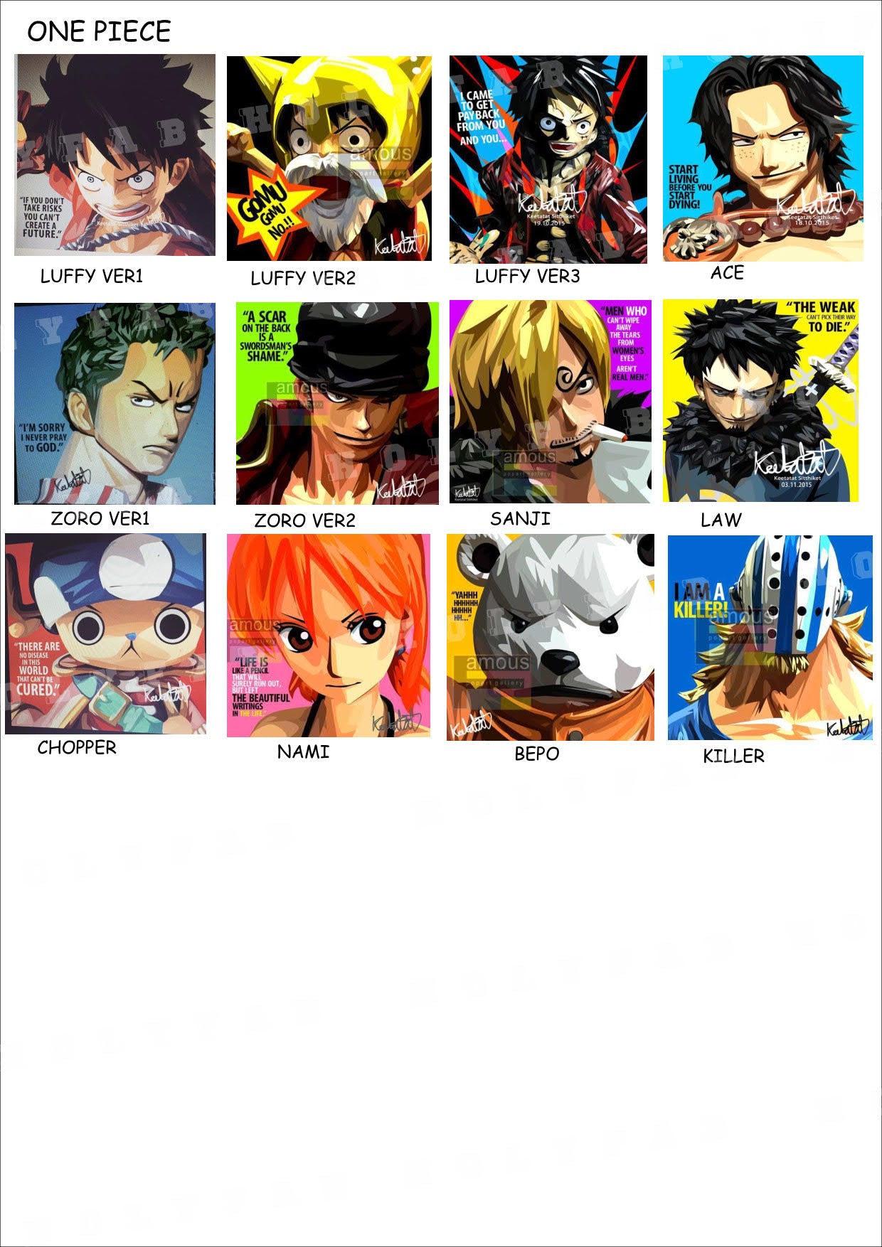 卡通-動物-藝術-POPART 掛畫 CATALOG