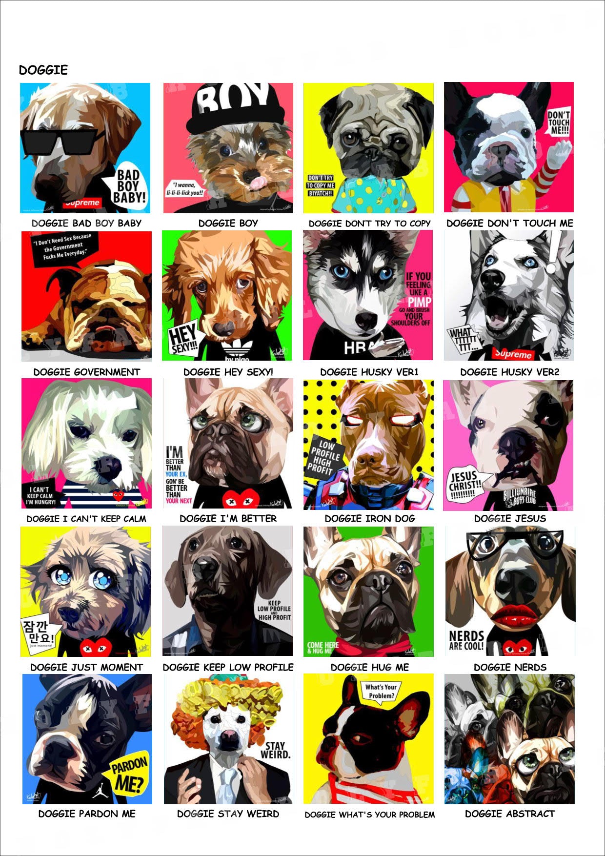 卡通-動物-藝術-POPART 掛畫 CATALOG