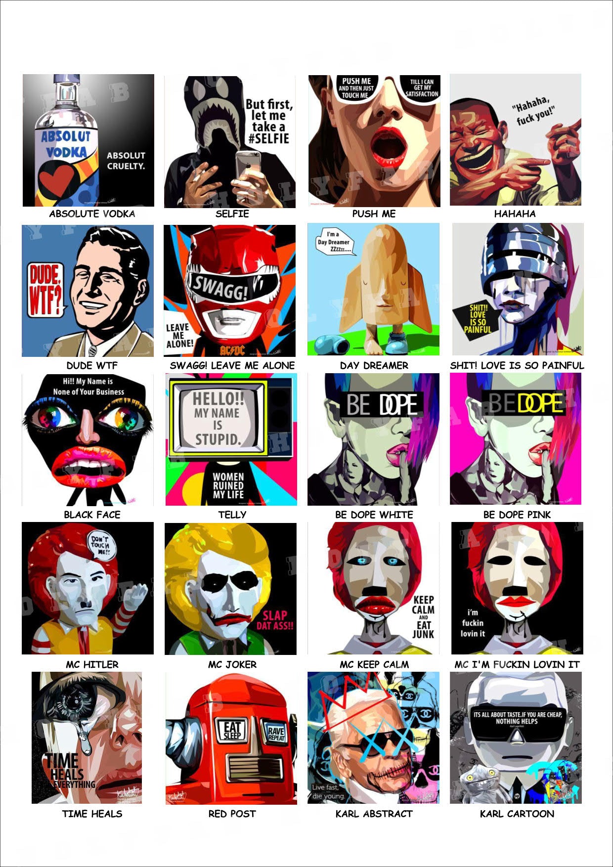 卡通-動物-藝術-POPART 掛畫 CATALOG