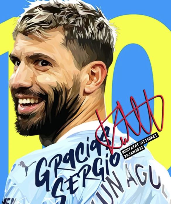 SERGIO AGUERO PopArt 掛畫