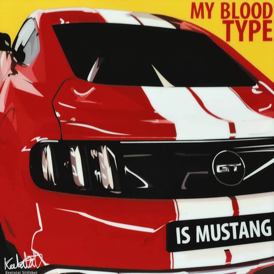 MUSTANG VER 1 PopArt 掛畫