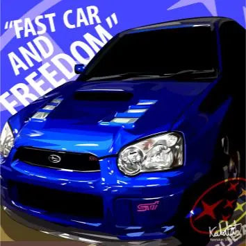 SUBARU PopArt 掛畫