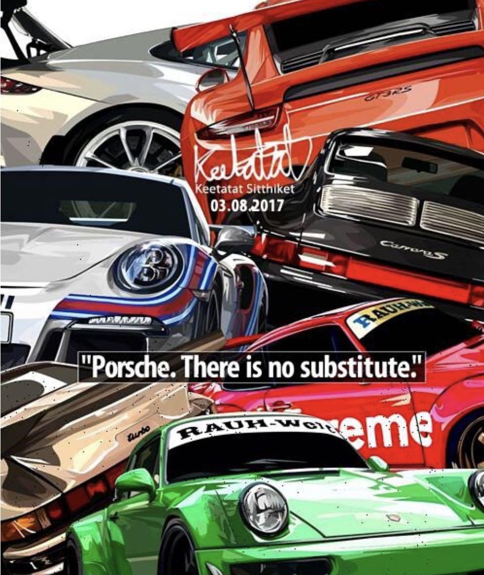 NO SUBSTITUTE PORSCHE PopArt 掛畫