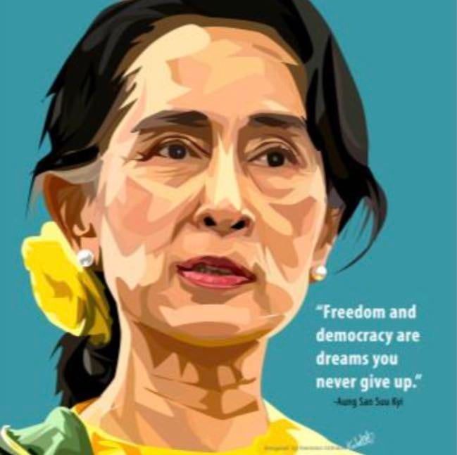 AUNG SAN SUU KYI PopArt 掛畫