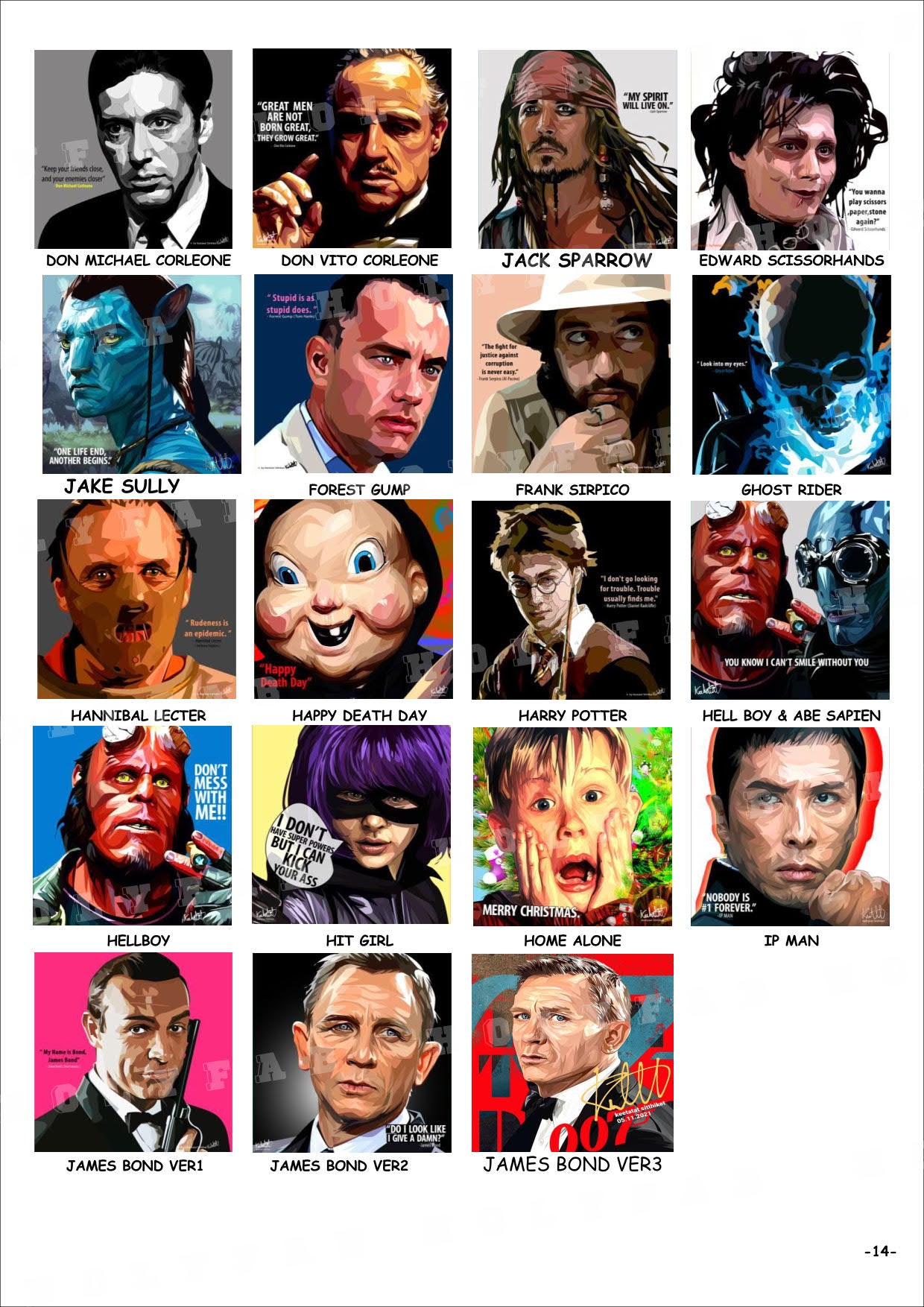 電影-劇集-Marvel-Dc Comics-StarWars -CATALOG