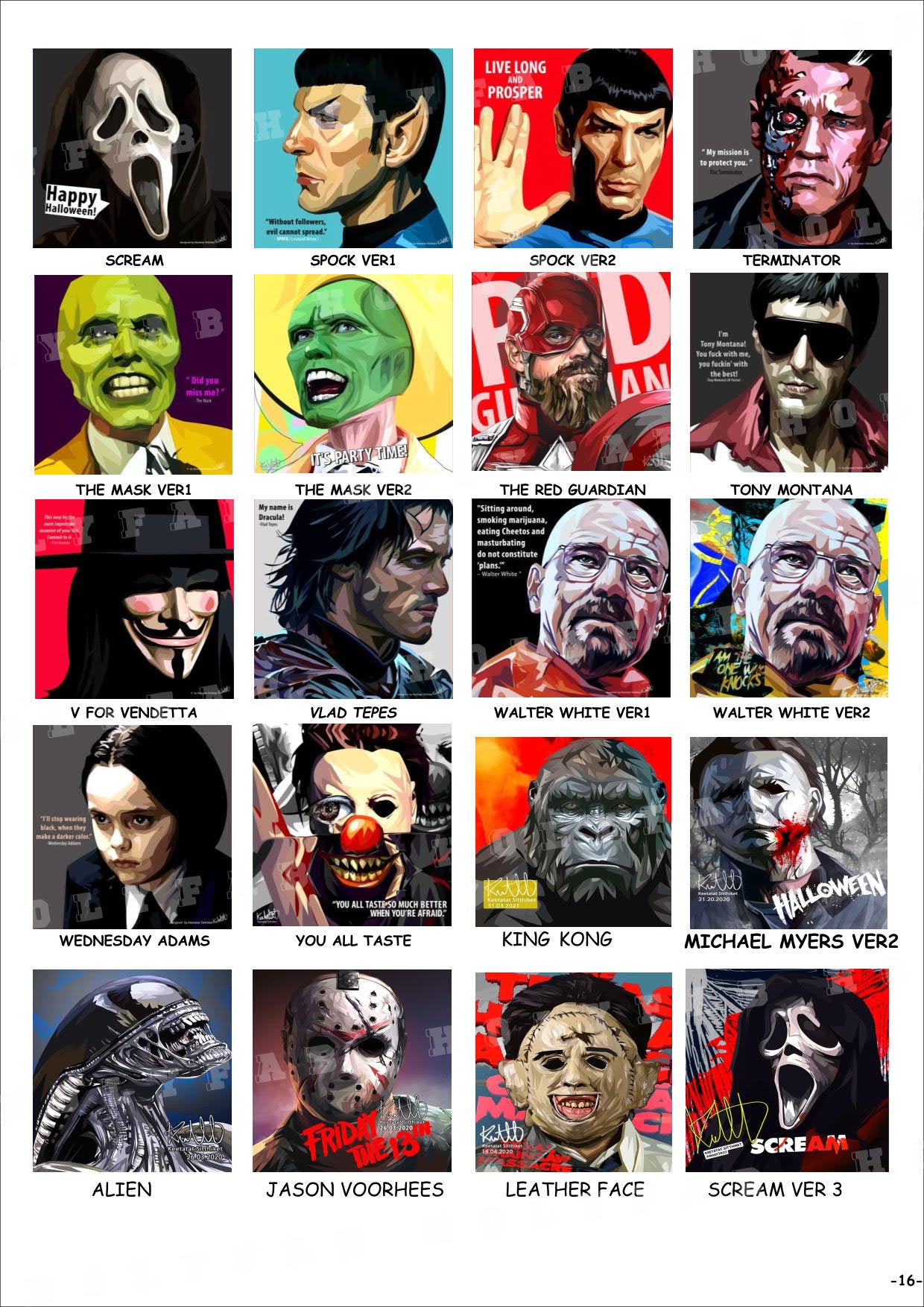 電影-劇集-Marvel-Dc Comics-StarWars -CATALOG