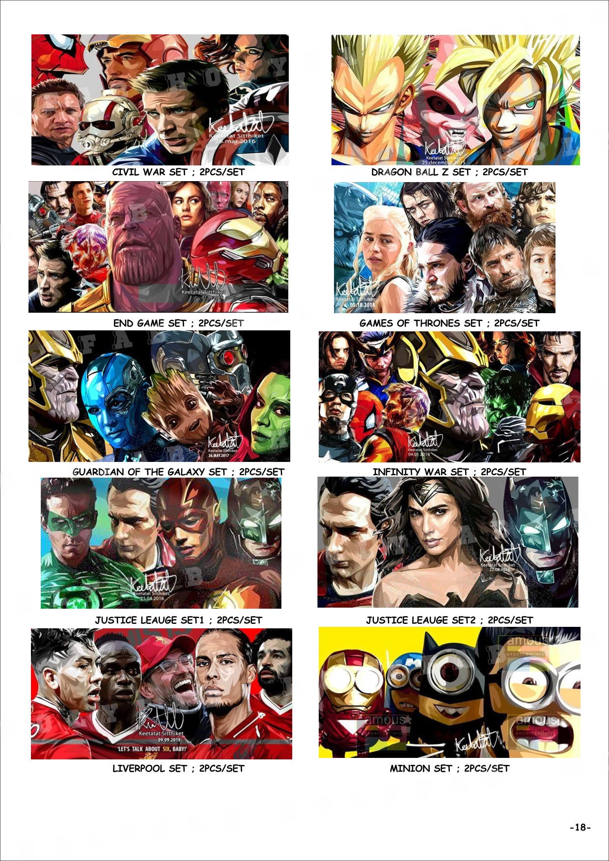 電影-劇集-Marvel-Dc Comics-StarWars -CATALOG
