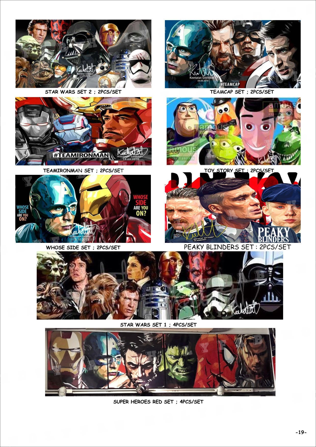 電影-劇集-Marvel-Dc Comics-StarWars -CATALOG