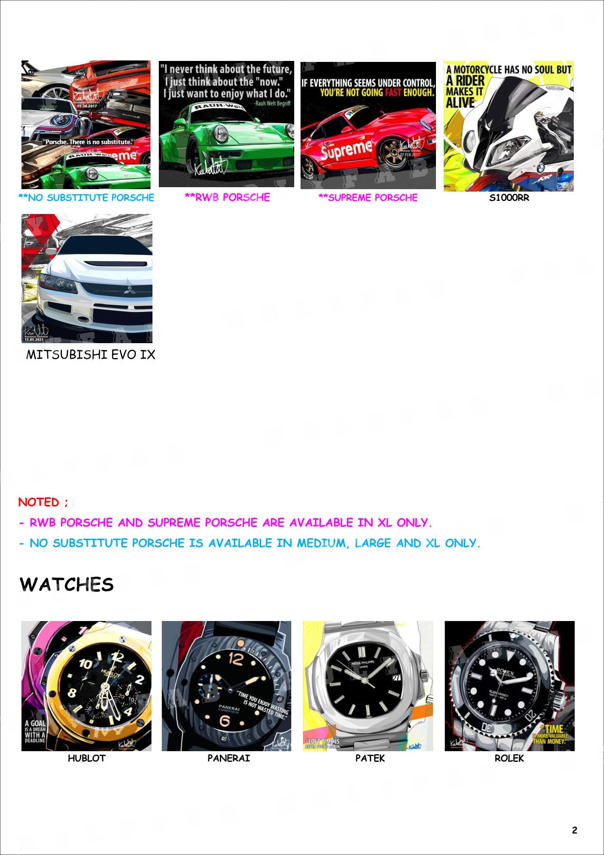 車-錶-POPART 掛畫 CATALOG
