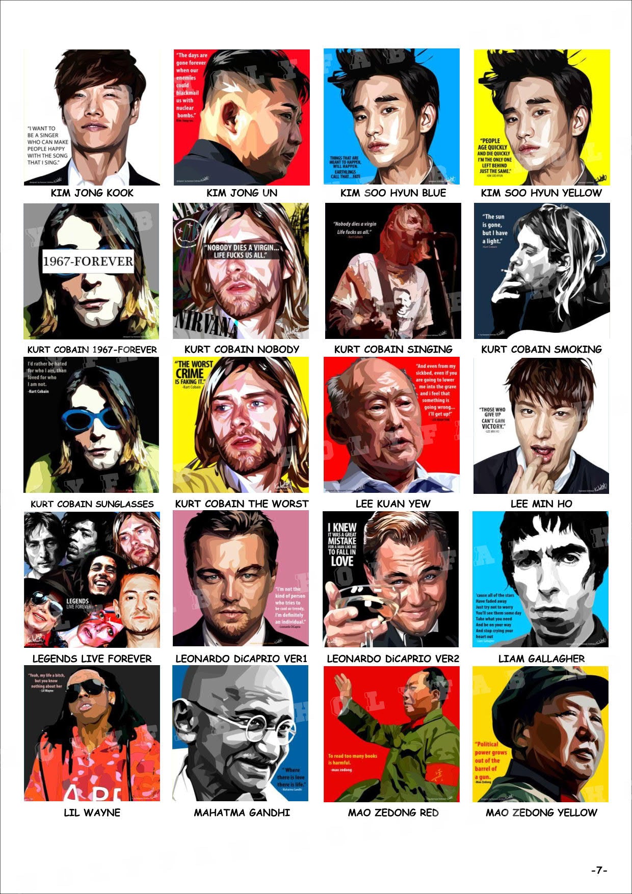 人物男明星 CATALOG