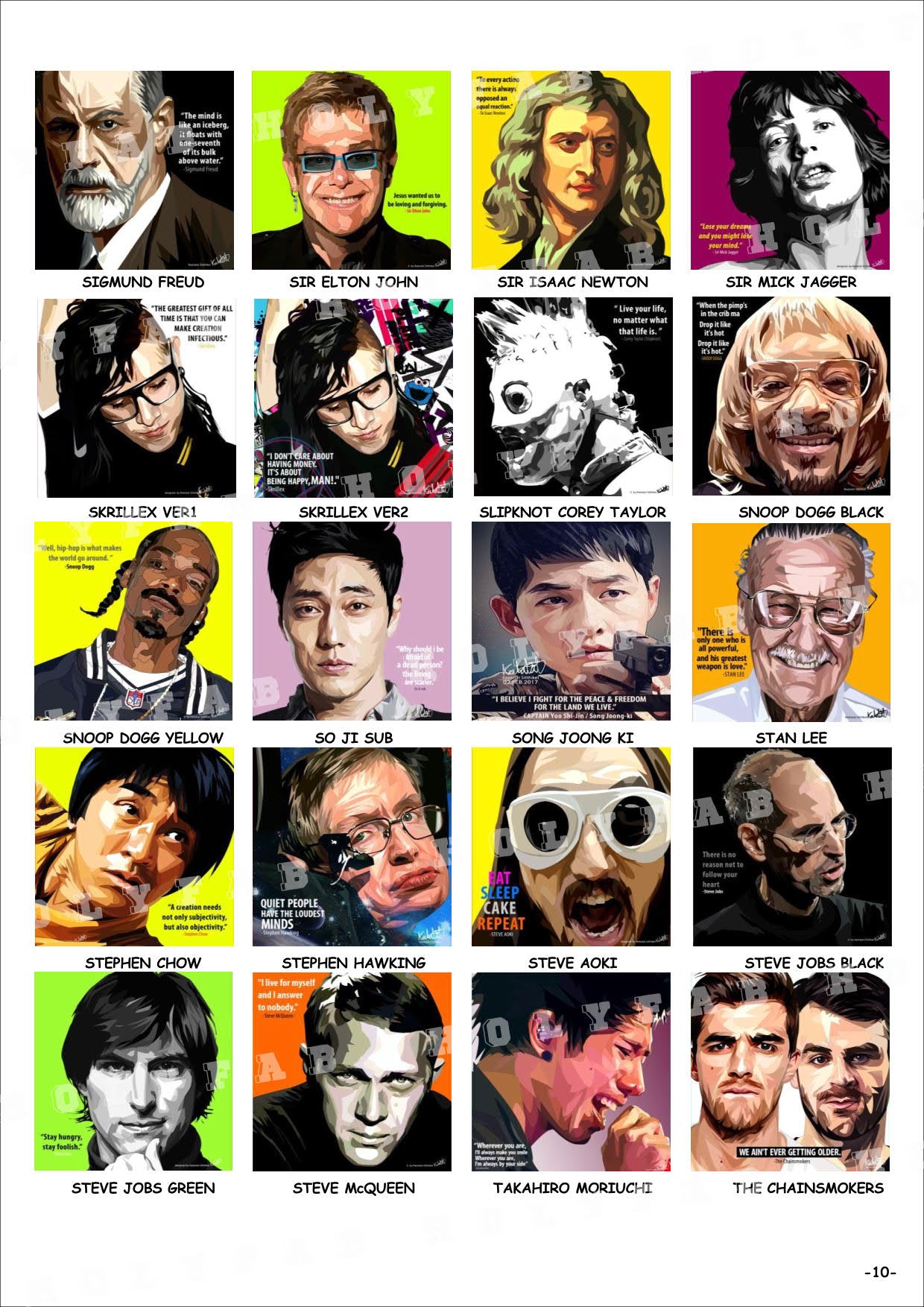人物男明星 CATALOG