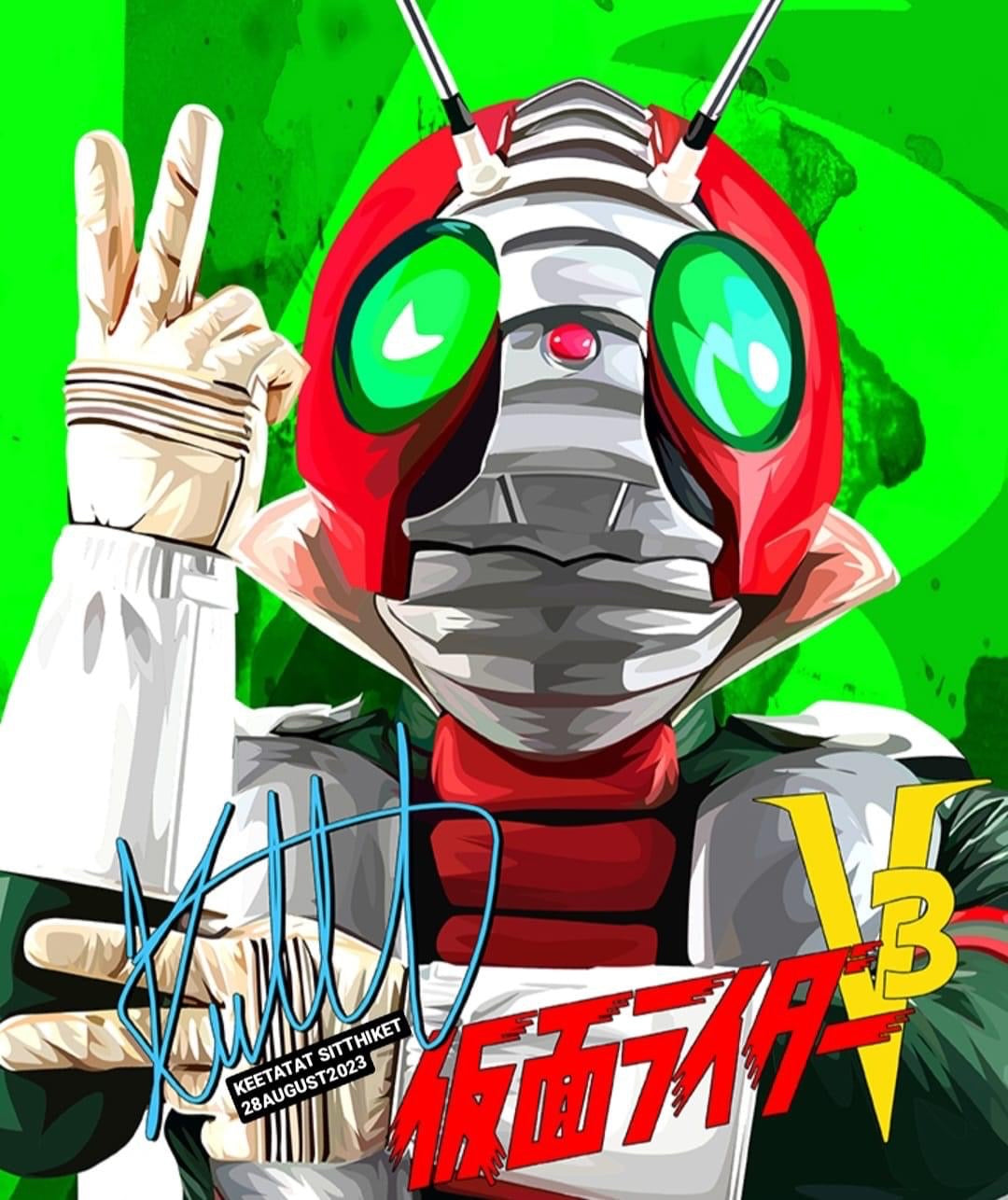 KAMEN RIDER VER3 POPART 掛畫