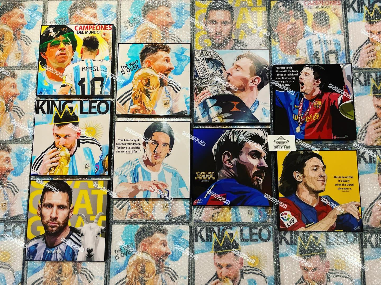 MESSI ; TROPHY PopArt 掛畫