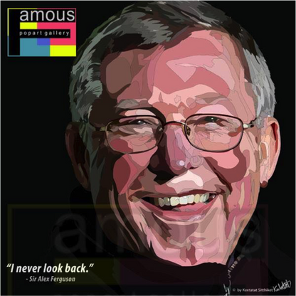 ALEX FERGUSON NEVER LOOK Popart 掛畫