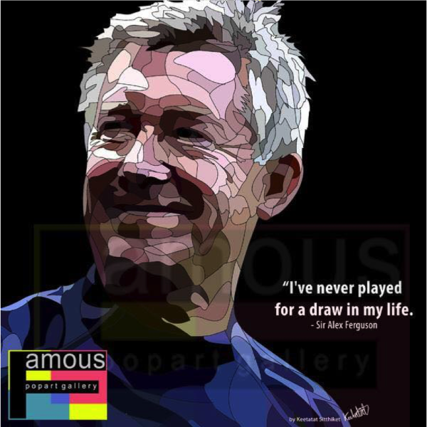 ALEX FERGUSON NEVER PLAYED Popart 掛畫