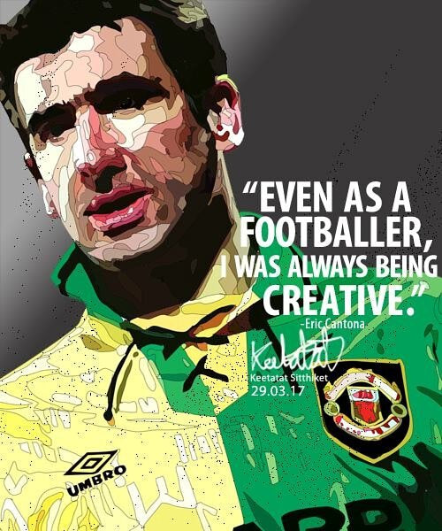 ERIC CANTONA EVEN AS PopArt 掛畫