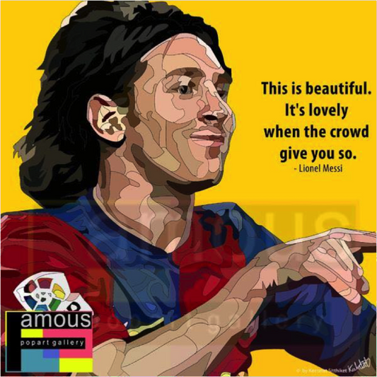 LIONEL MESSI YELLOW PopArt 掛畫