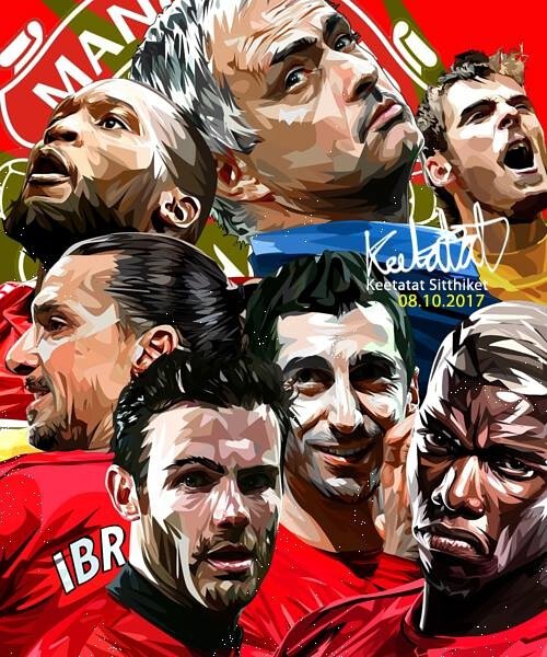 MANCHESTER UNITED PopArt 掛畫