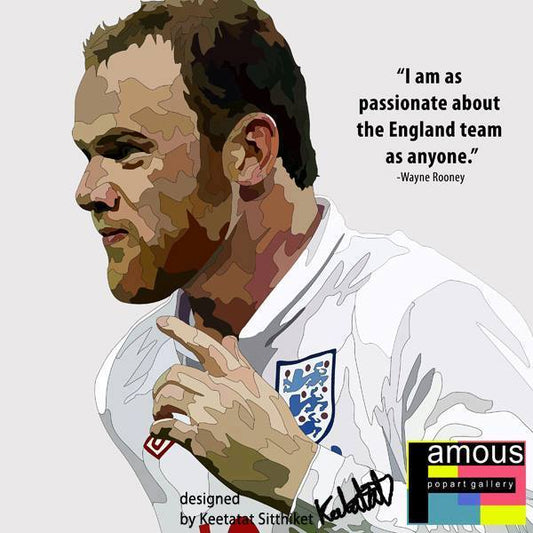 ROONEY ENGLAND PopArt 掛畫