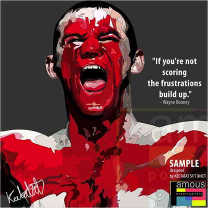 ROONEY RED CROSS PopArt 掛畫