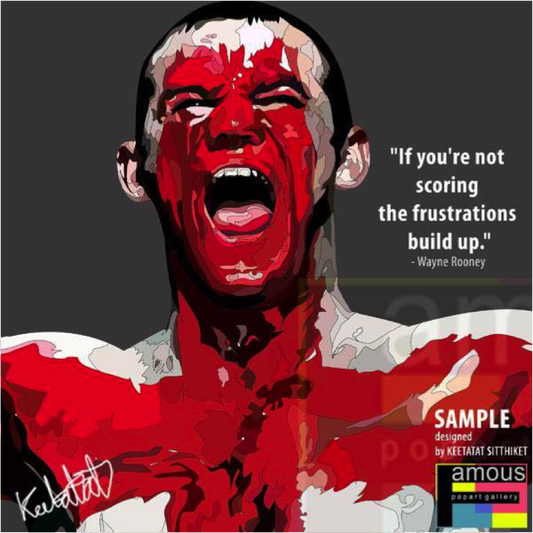 ROONEY RED CROSS PopArt 掛畫