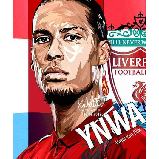 VIRGIL VAN DIJK PopArt 掛畫