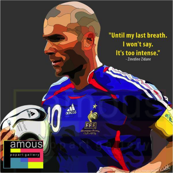 ZINEDINE ZIDANE FRANCE PopArt 掛畫