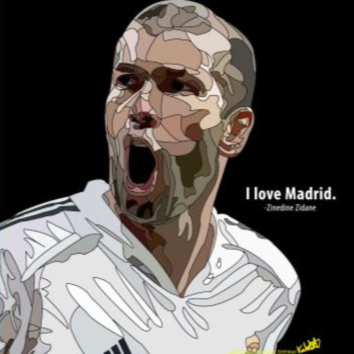 ZINEDINE ZIDANE RM PopArt 掛畫