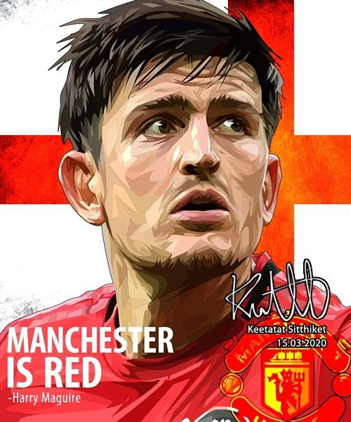 HARRY MAGUIRE PopArt 掛畫