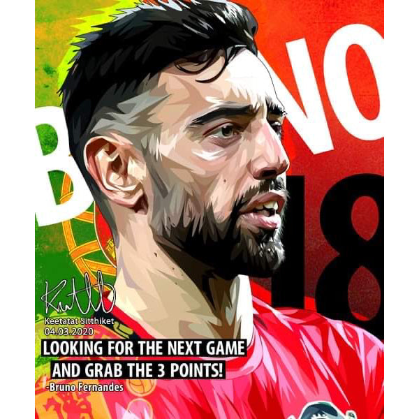 BRUNO FERNANDES VER 1 PopArt 掛畫