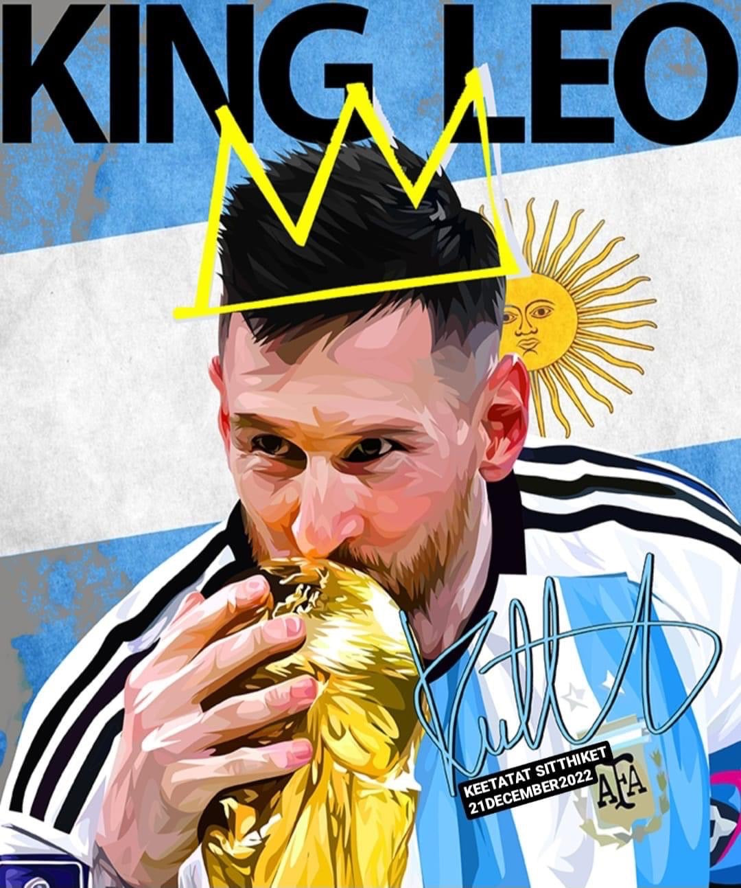 MESSI : KING LEO PopArt 掛畫