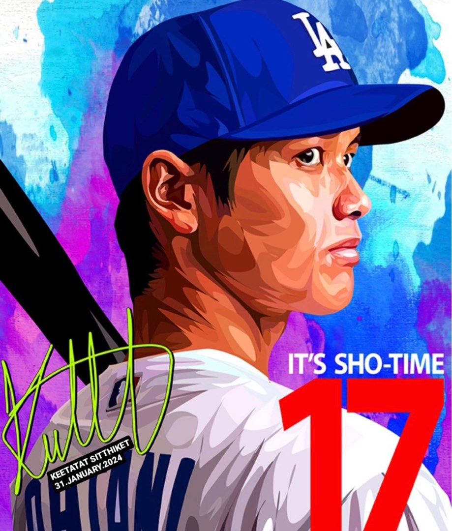 OHTANI SHOHEI VER 3 PopArt 掛畫