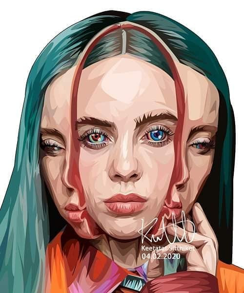 BILLIE EILISH VER 1 PopArt 掛畫