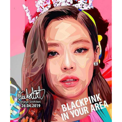 BLACKPINK JENNIE VER 1 PopArt 掛畫