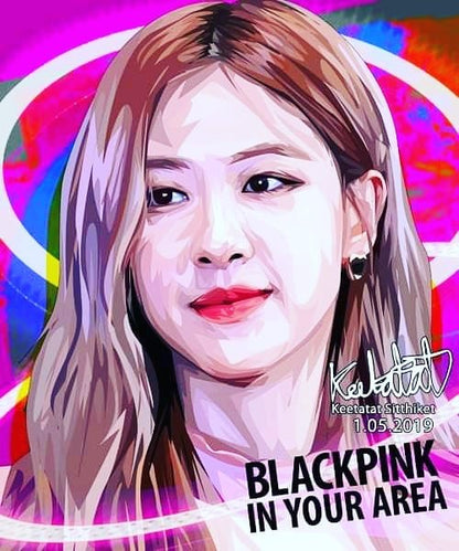 BLACKPINK ROSE VER 1 PopArt 掛畫