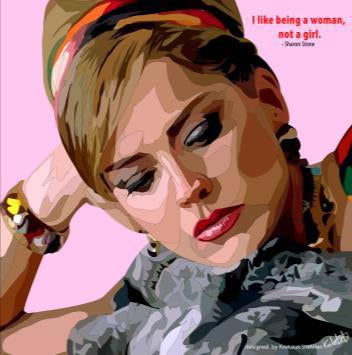 SHARON STONE PopArt 掛畫