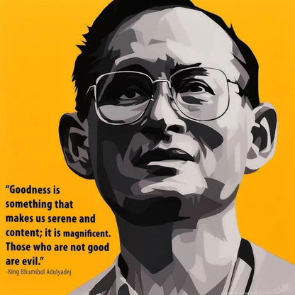 KING BHUMIBOL : YELLOW PopArt 掛畫