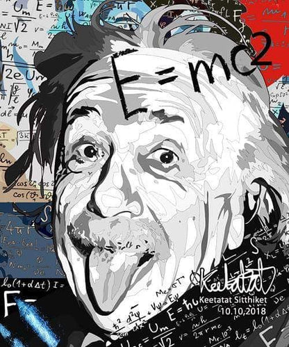 ALBERT EINSTEIN EMC PopArt 掛畫