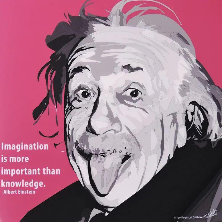 ALBERT EINSTEIN PINK PopArt 掛畫