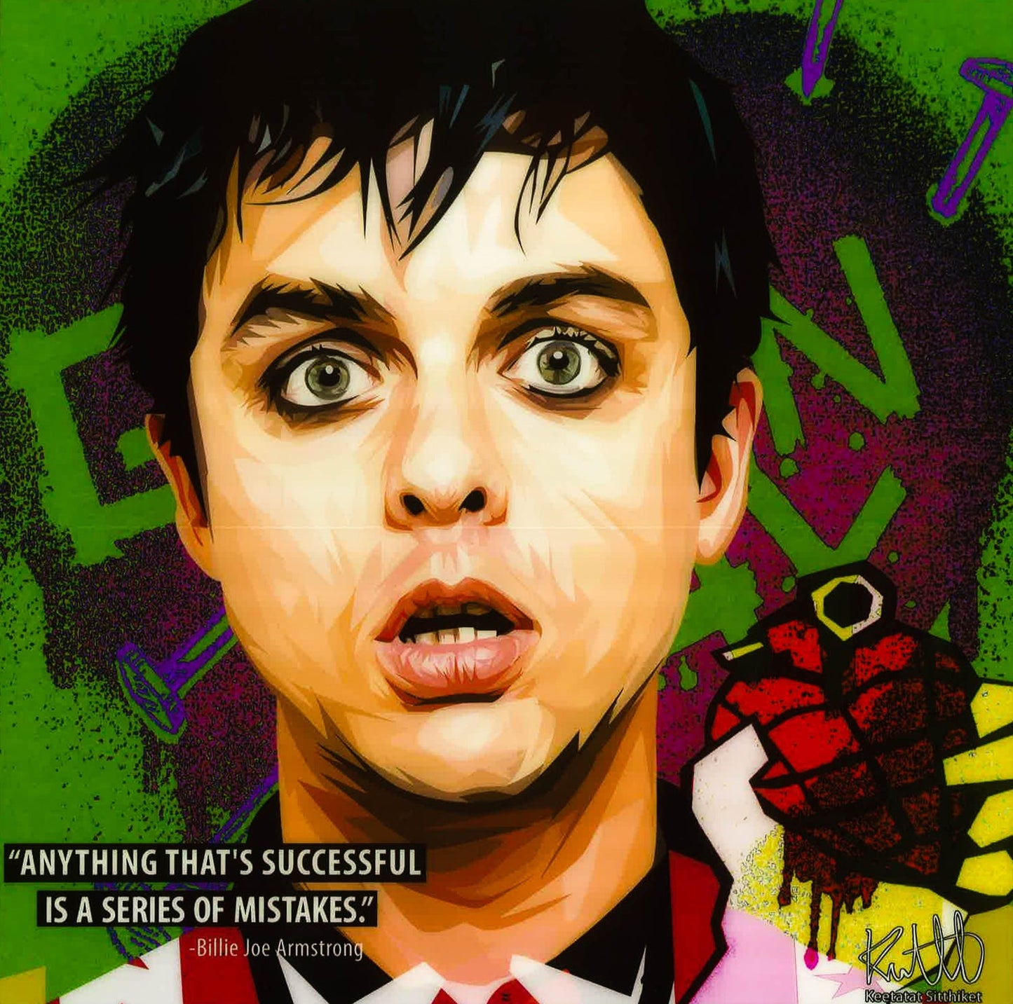 BILLIE JOE ARMSTRONG PopArt 掛畫