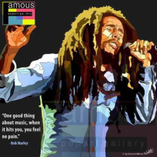 BOB MARLEY BLACK PopArt 掛畫