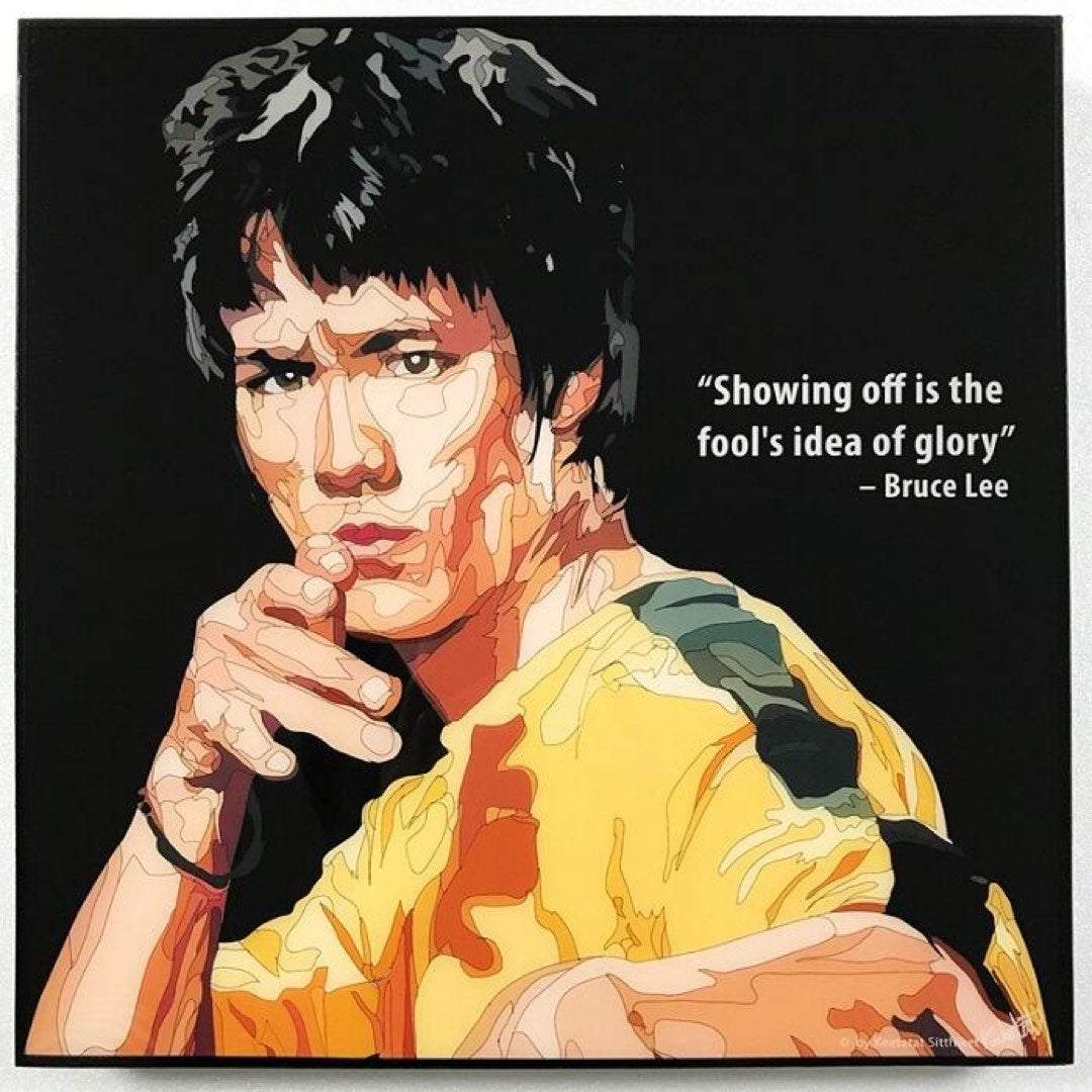 BRUCE LEE BLACK PopArt 掛畫